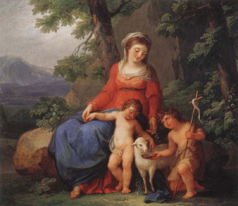 Angelika Kauffmann Maria mit dem Jesusknaben und Johannes mit dem Jesusknaben und Johannes mit dem Lamm Germany oil painting art